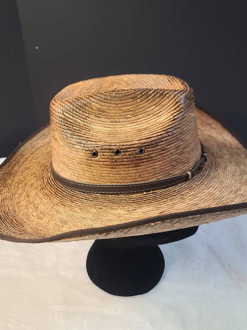 CODY BROWN Kids Brown Straw Western Hat with Decorative Band